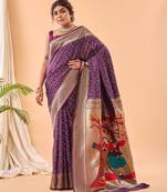 Wine art silk  woven saree