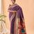 Wine art silk  woven saree