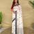 White art silk  woven saree