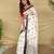 White art silk  woven saree