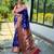Blue art silk  woven saree