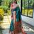 Teal art silk  woven saree