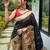 Black art silk  woven saree