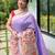 Lavender art silk  woven saree