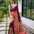Maroon art silk  woven saree
