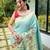 Sky blue art silk  woven saree