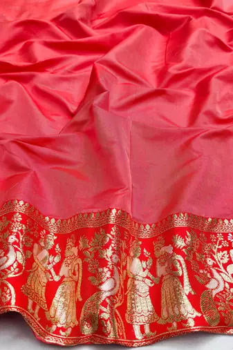 off white zari woven art silk blend baluchari saree with blouse