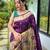 Wine art silk  woven saree