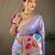 Lavender art silk  woven saree