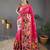 Pink art silk  woven saree