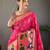 Pink art silk  woven saree
