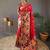 Red art silk  woven saree