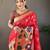 Red art silk  woven saree