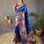 Royal blue art silk  woven saree