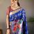 Royal blue art silk  woven saree