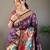 Wine art silk  woven saree
