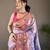 Lavender art silk  woven saree