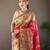 Red art silk  woven saree