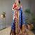 Royal blue art silk  woven saree