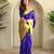 Royal blue art silk  woven saree