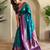 Teal art silk  woven saree