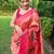 Pink art silk  woven saree