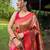 Red art silk  woven saree