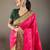 Pink art silk  woven saree