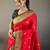 Red art silk  woven saree