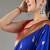Royal blue art silk  woven saree