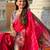 Hot pink art silk  woven saree
