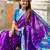 Purple art silk  woven saree
