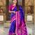 Royal blue art silk  woven saree