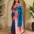 Blue art silk  woven saree