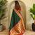 Green art silk  woven saree