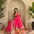Pink art silk  woven saree