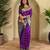 Purple art silk  woven saree