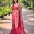 Hot pink art silk  woven saree