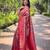 Hot pink art silk  woven saree