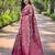 Pink art silk  woven saree