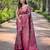Pink art silk  woven saree