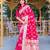 Pink art silk  woven saree