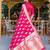 Pink art silk  woven saree