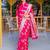 Pink art silk  woven saree