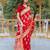 Red art silk  woven saree