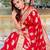 Red art silk  woven saree