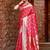 Pink art silk  woven saree