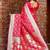 Pink art silk  woven saree