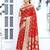 Red art silk  woven saree