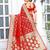 Red art silk  woven saree